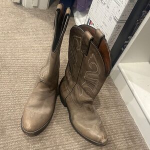 Classic Tan/grey Western Cowboy Boots